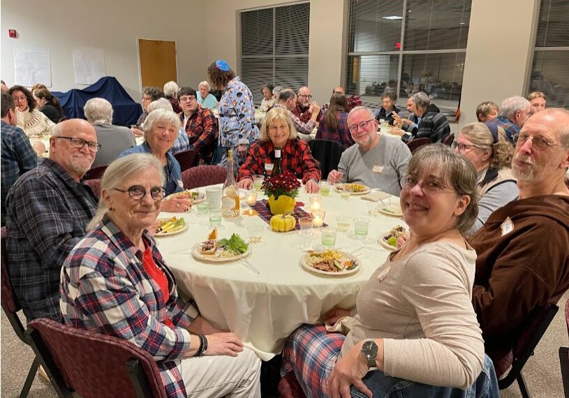 Image of a group of congregants during a Shabbat Gathering.